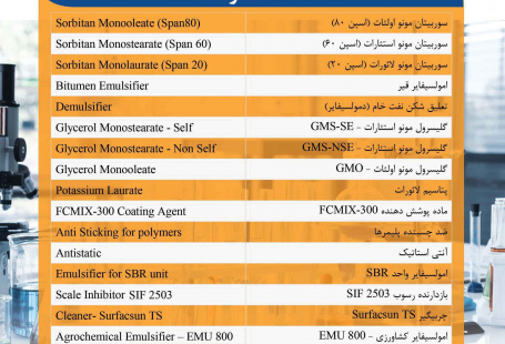 محصولات فرآیندهای شیمیایی